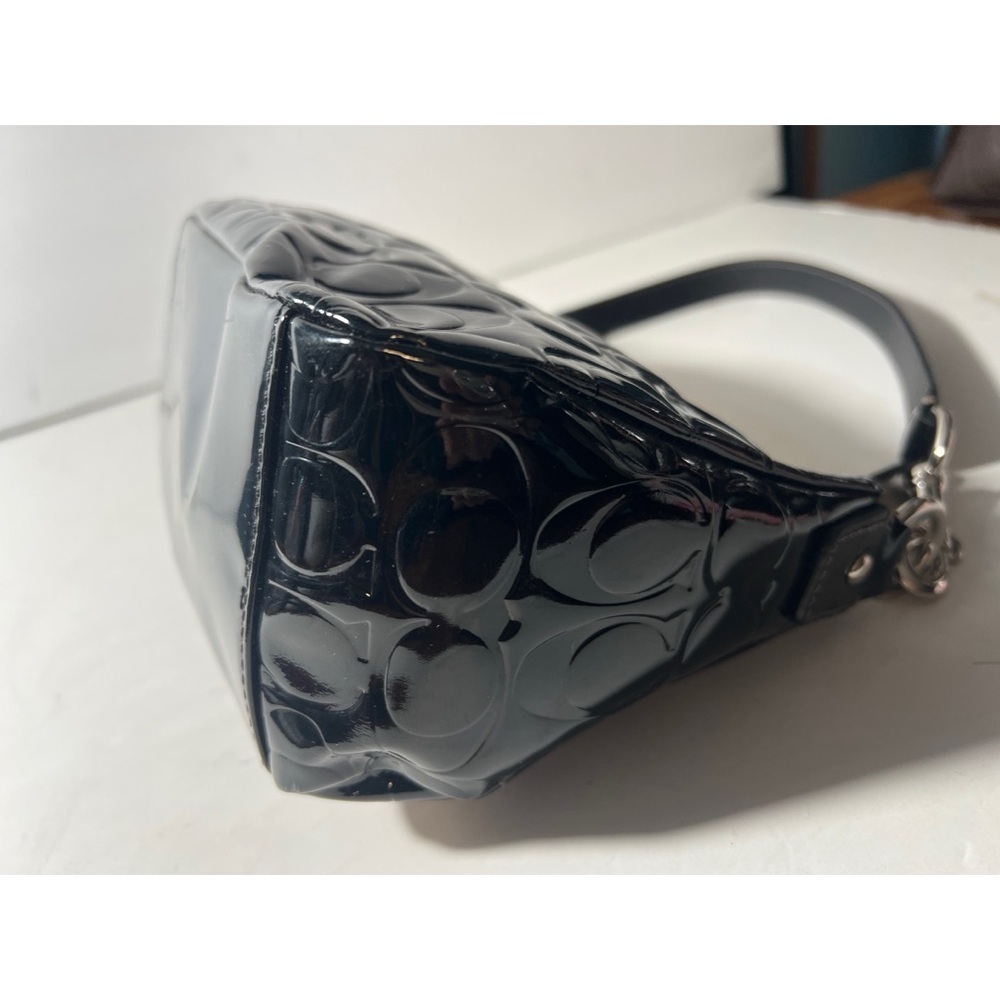Coach Black Patent Leather Shoulder Bag - Picture 6 of 11